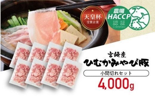 香川畜産の豚肉小間切れセット 4,000g 【 肉 豚肉 精肉 豚コマ 】 [H6206]