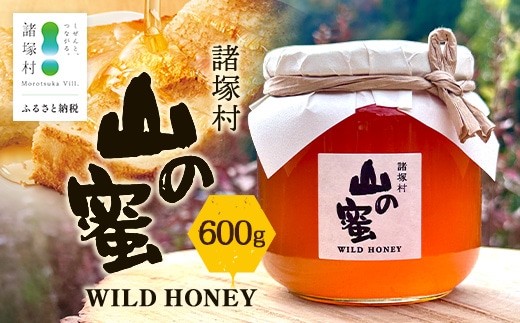 はちみつ 山の蜜 600g×1本 冷蔵｜国産 蜂蜜 百花蜜 ニホンミツバチ 希少 自然養蜂 瓶 もろっこはうす 宮崎県 諸塚村 MO-03