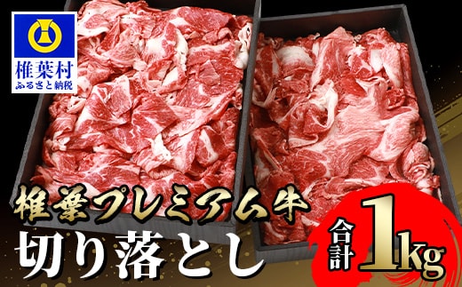 宮崎県産 椎葉プレミアム牛 切り落とし 1kg TK-49