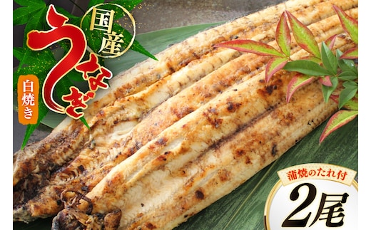 うなぎ 鰻 白焼き 2尾 たれ付き [オーチャンズ 宮崎県 美郷町 31bn0003] ウナギ 国産 蒲焼のたれ 付き タレ たれ 蒲焼 蒲焼き