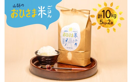 米 おひさま米 5kg 2袋 計10kg [HUTTE 宮崎県 美郷町 31ao0026] ふるさと納税 お米 おこめ コメ こめ 10キロ 天日干し 天日掛け干し 掛け干し米 自然乾燥 天日乾燥 おにぎり お弁当