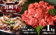A4 ～ A5 等級 宮崎牛 切り落とし 合計1kg 宮崎県産 黒毛和牛 | 肉 にく お肉 にく 牛肉 すき焼き 焼肉 宮崎県 五ヶ瀬町