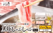 【かごしま黒豚 六白亭】黒豚しゃぶしゃぶセット ハーフ　K163-018_01