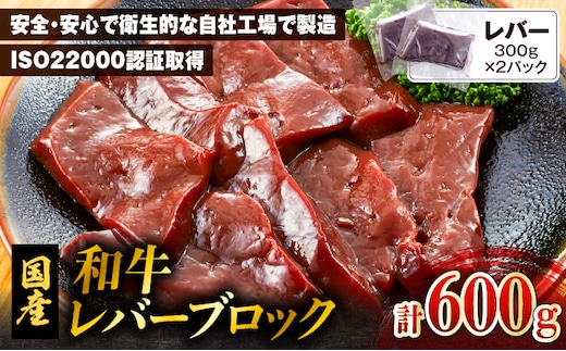 和牛レバーブロック600g（300g×2パック） K002-040