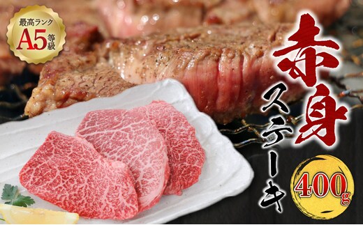 ＜お試し＞A5等級 鹿児島県産 黒毛和牛 赤身 ステーキ 400g K002-050_04