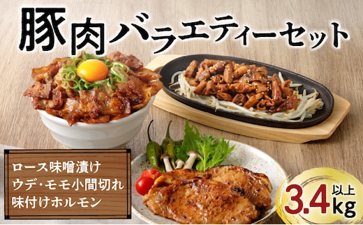 【ナンチクファクトリー】豚肉バラエティーセット 計3.4kg以上（A2） K073-002