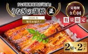 【全6回定期便】うなぎ料理専門店「松重（まつじゅう）」並/うなぎ蒲焼2切（1尾）×2パック　K019-T02_b