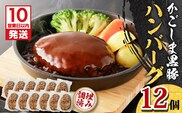 【10営業日以内に発送】鹿児島黒豚ハンバーグ 12個入り　K091-011