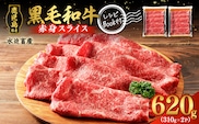 鹿児島県産黒毛和牛赤身スライス 620g（310g×2P）　K086-048