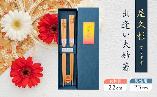 屋久杉 出逢い夫婦箸 K042-008