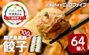 【第1回 日本全国！ご当地冷凍食品大賞 2024-2025 優秀賞受賞！】鹿児島黒豚100%餃子 64個入り　K027-009