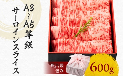 黒毛和牛サーロインスライス 600g 【風呂敷包み】 K098-017_02