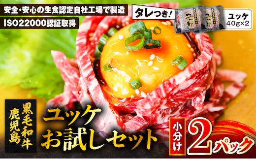 鹿児島県産黒毛和牛ユッケ 2Pお試しセット K002-037