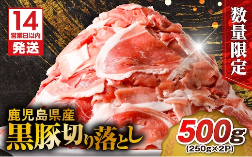 【14営業日以内に発送】【数量限定】鹿児島県産 黒豚切り落とし 500g K025-001_01