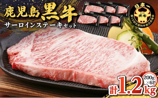 鹿児島黒牛サーロインステーキセット（計1.2kg） K127-011