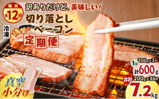 【全12回】切り落としベーコン定期便 K161-T03