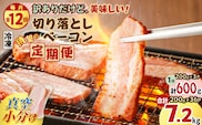 【全12回】切り落としベーコン定期便　K161-T03