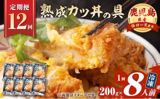 【全12回定期便】鹿児島県産熟成カツ丼の具（8食分） K258-T06_08b