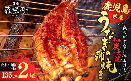 職人が丁寧に仕上げる本格炭火焼 鹿児島県産うなぎの蒲焼き 2尾 K282-001_01