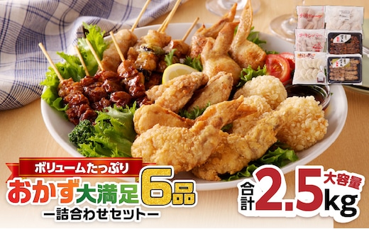 【大容量合計2.5kg】ボリュームたっぷりおかず大満足6品詰合わせセット K219-002