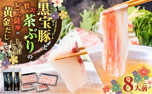 『黒宝豚＆茶ぶり切り身』どん薩摩の黄金だししゃぶしゃぶセット（8人前） K227-005_02