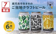 【7営業日以内に発送】鹿児島市生まれのご当地クラフトビール6本セット　K203-001