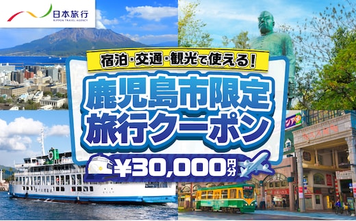鹿児島県鹿児島市 日本旅行 地域限定旅行クーポン 30,000円分 K304-002
