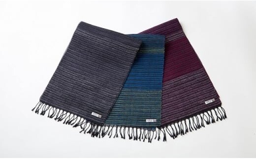 大島紬 黒キイトストール Ｓ グレー K040-001_3