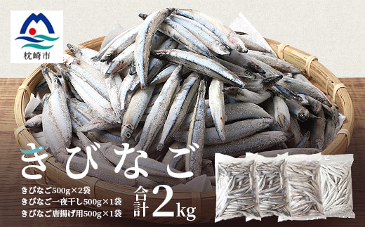 枕崎産 きびなご【合計2kg】冷凍 一夜干し 唐揚げ用 詰め合わせ A3-110 【1166367】 _ キビナゴ 魚 さかな からあげ 惣菜 揚げ物