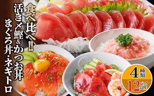 枕崎ぶえん鰹800g & 漬け丼3種9袋(かつお・まぐろ・ネギトロ) A6-140【1166317】_ 鰹 かつお まぐろ 鮪 ネギトロ 鹿児島県 枕崎 漬け丼 ぶえん鰹 人気 おすすめ 送料無料 贈答 ギフト