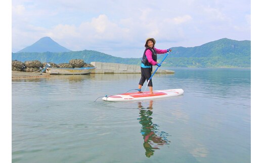 【池田湖でアクティビティ体験】ＳＵＰ(サップ)45分間ペアチケット(えぷろんはうす池田/A-181)