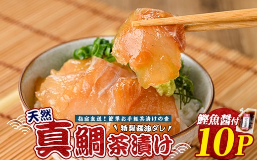 漁師が作った真鯛茶漬け10パックかつお魚醤付(指宿山川水産/010-1590)