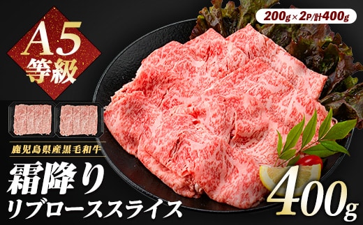 A5等級鹿児島県産黒毛和牛霜降りリブローススライス400g(LRプラスK/IB112-011) カミチク
