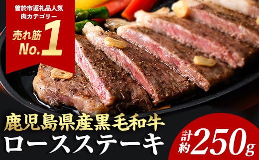 ＜1枚・計約250g＞4等級以上！鹿児島県産黒毛和牛ロースステーキ1枚セット黒毛和牛ステーキ冷凍【ナンチク】B1-00-v01