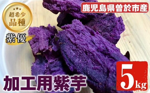 ＜先行予約受付中！2026年9月以降順次発送予定！＞紫芋 加工用さつまいも紫優(5kg) 芋 さつまいも 紫芋【瀬崎農園】A418-v02