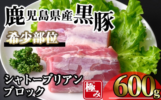 かごしま味わい黒豚希少部位極みシャトーブリアン(600g) 黒豚 冷凍 シャトーブリアン【KNOT】A620