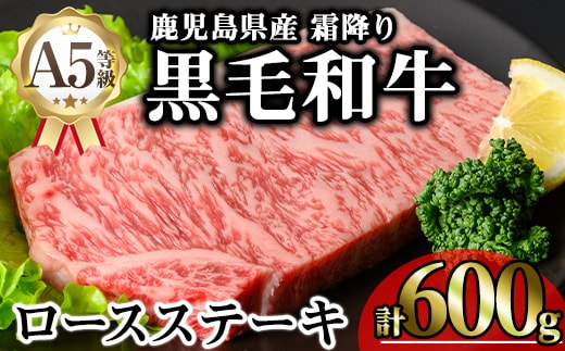 鹿児島県産A5等級黒毛和牛霜降りロースステーキ(計600g)黒毛和牛ロースステーキ冷凍【KNOT】A633