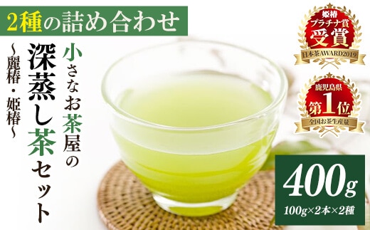 ＜お茶生産量日本一の鹿児島県産！＞鹿児島県産小さいお茶屋の深蒸し茶セット1鹿児島県産緑茶詰め合わせ【お茶の山口園】A63-v01