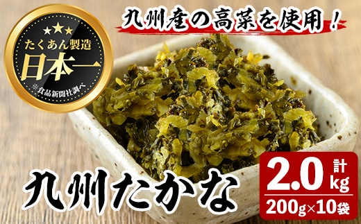 九州たかな(計2kg・200g×10袋)お漬物高菜常温【曽於市観光協会】A743