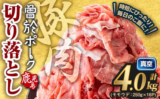 ＜2026年5月中に発送予定＞鹿児島県曽於市産 曽於ポーク切り落とし (計4.0kg) 真空パック 豚肉 切り落とし【Rana】A812-05-v01