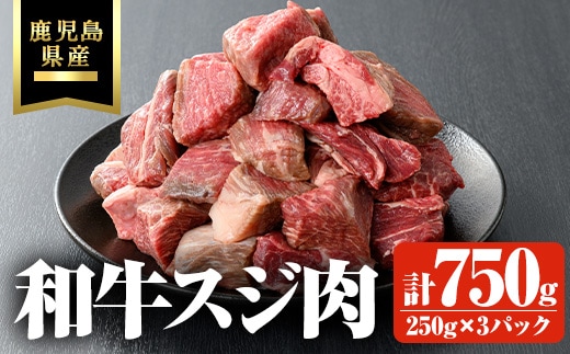 鹿児島県産和牛スジ肉 計750g(250g×3P) 鹿児島県産 和牛 スジ【ビーフ倉薗】A801