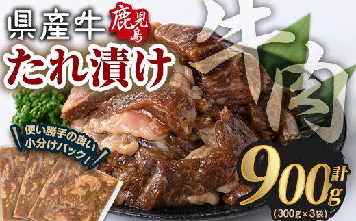 鹿児島県産牛たれ漬けセット(計900g) 牛肉 国産 たれ漬け【Rana】A850