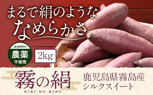 K-278-A 《先行予約受付中！2025年12月中旬～2026年3月初旬迄に発送予定》 鹿児島霧島のさつまいも「霧の絹」2kg【オーガランド】霧島市 さつまいも サツマイモ さつま芋 芋 シルクスイート 生芋