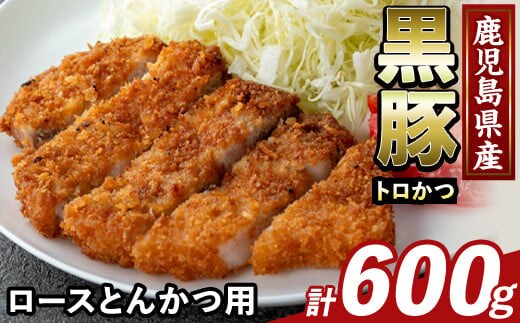 K-373-A かごしま味わい黒豚 とんかつ用ロース肉・トロかつ(計600g)【ふるさと産直バザール】霧島市 ロース トンカツ 豚カツ トンテキ 豚肉 国産 鹿児島県産 肉 精肉 小分け