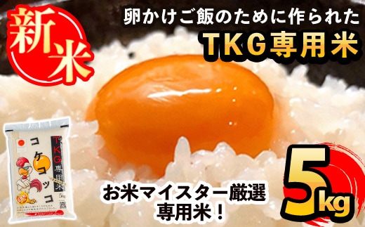 A-153 《令和7年産新米》日本初！卵かけご飯専用米!コケコッコ(TKG専用米)計5kg【山口米店】お米 精米 白米 米 お米 こめ コメ