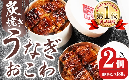 K-722 炭焼き 極 うなぎおこわ(180g×2個)【うなぎ料理 よし宗】霧島市 国産 鹿児島県産 うなぎ 鰻 ウナギ おこわ 炭火焼き 炭焼 蒲焼き 蒲焼 かばやき タレ もち米