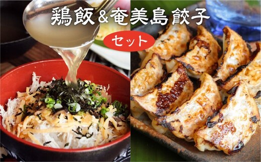 奄美のおもてなし料理「鶏飯」＆こだわりの奄美島豚餃子セット A011-006