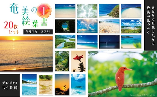 奄美の絵葉書20枚セット1（クリアケース入り） A021-040