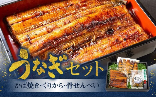 創業145年！老舗うなぎ屋のうなぎかば焼き100g×1、くりから×5本、骨せんべい30g×1セット A040-005