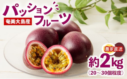 【2026年先行予約】奄美大島産パッションフルーツ約2kg A054-002